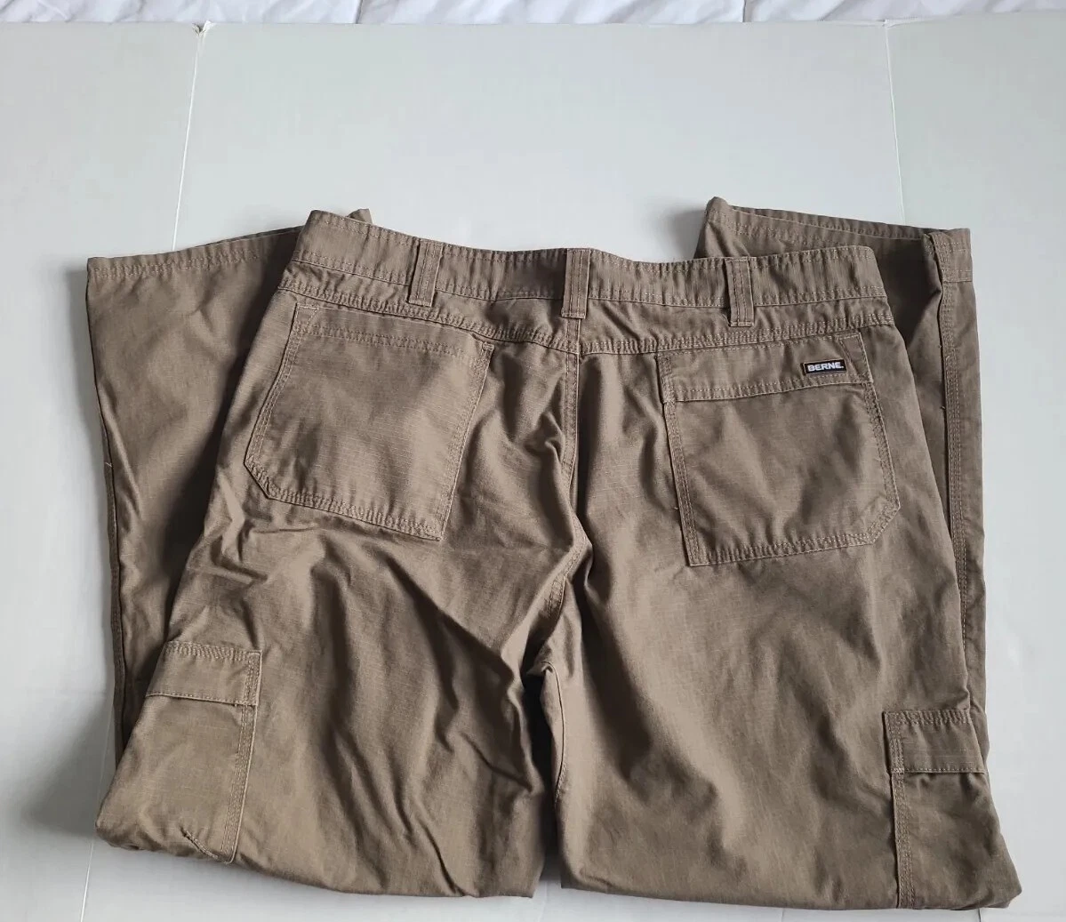 Berne Cargo Pants Men 38x30 Brown Casual Outerwear Hiking Woven Apparel