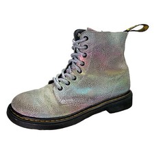 Dr Martens Junior 1460 Pascal Multi Glitter J Boots Size 2 Girls Zip Lace Up