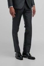$2773 Dolce & Gabbana Men's Black Silk Lurex Jacquard Tuxedo Dress Pants Size 48