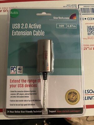 StarTech.com Model: USB2FAAEXT15.  USB 2.0 Active Extension Cable 