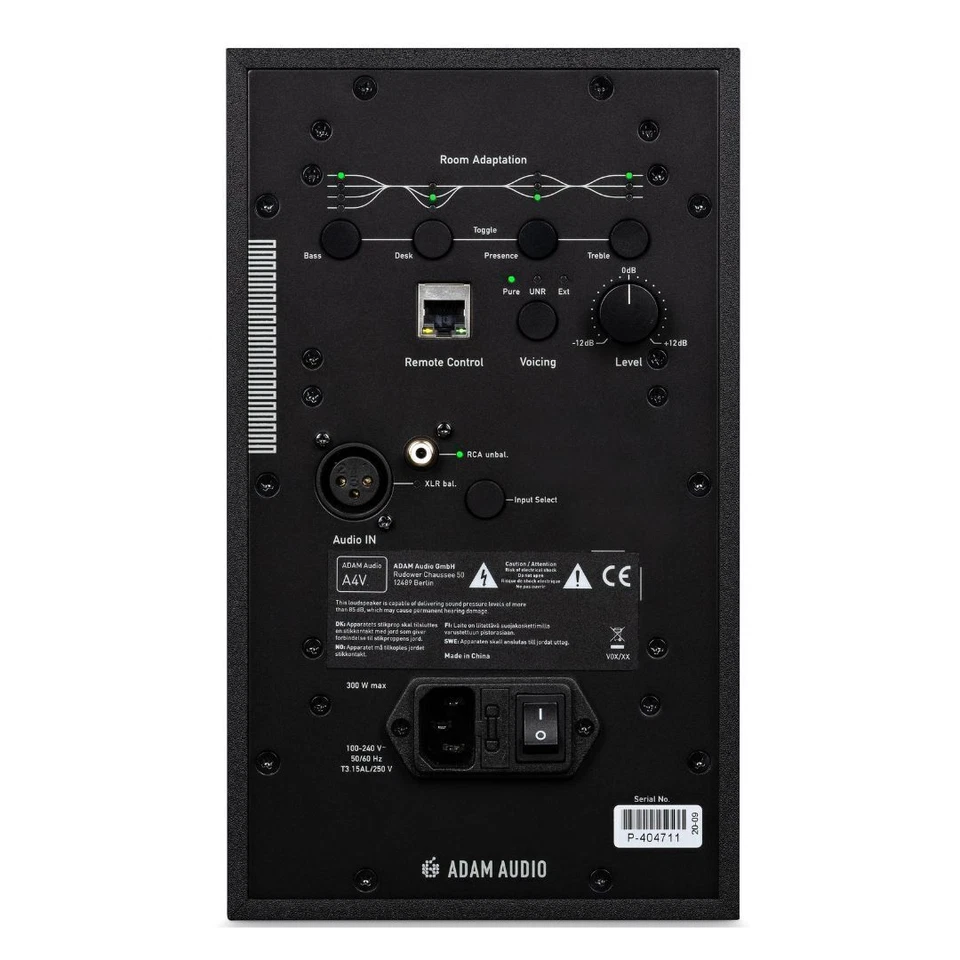 Adam Audio A4V 4-Inch Powered 2-Way Studio White Monitor - Image 3 of 4