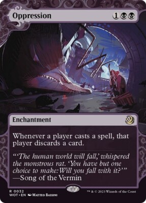 Oppression NM RARE Wilds of Eldraine: Enchanting Tales MTG Enchantment Regular