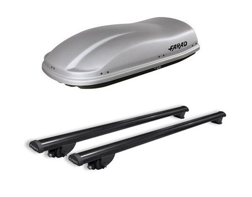 DACHBOX 400LT+ DACHTRÄGER FARAD STAHL SKODA OCTAVIA SW 2009-2012 MIT RELING