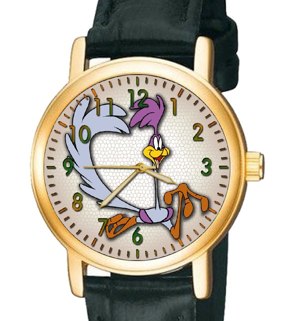 ROADRUNNER, VINTAGE LOONEY TUNES ART COLLECTIBLE 30 mm BEAUTIFUL WRIST