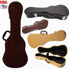US Portable 21"24"26"Hard Concert Tenor Leather Ukulele Case Accessories Storage