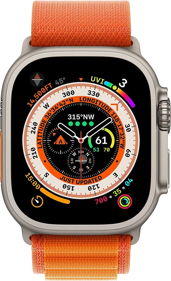 Apple Watch Ultra GPS y Celular 49 mm Titanio Trail Alpine Loop Ocean Excelente