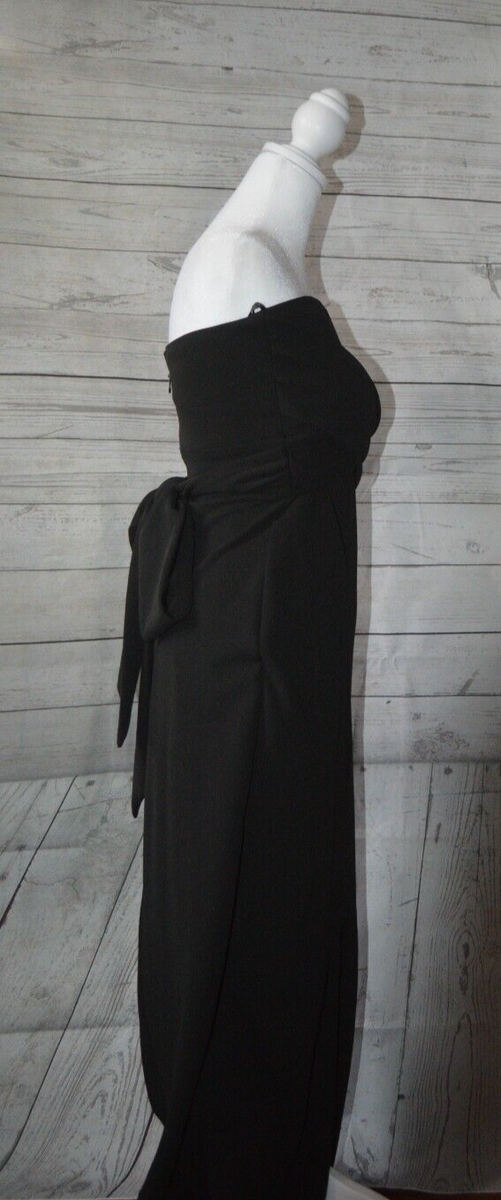 Lulus Black Strapless Dress Medium Own the Night Maxi Formal Dress | eBay