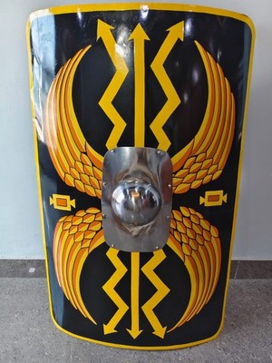 Handmade Roman Shield Scutum 36 Inch Mild Steel Roman Legion Warrior Shield