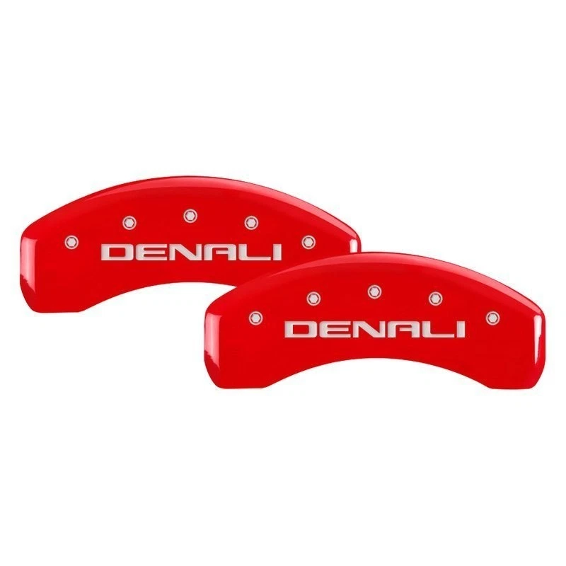 For GMC Terrain 18-20 Caliper Covers Gloss Red Caliper Covers w Denali Engraving Foto 2 de 2