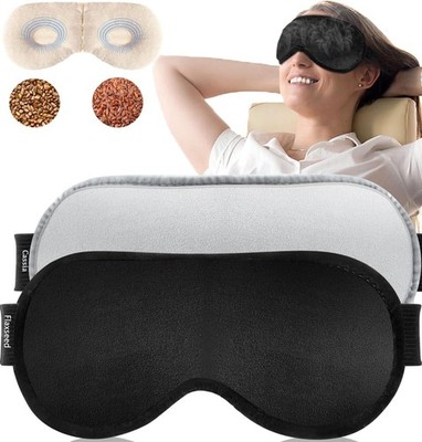 Microwave Heated Eye Masks, 2-Pack - Flaxseed and Cassia Seed Compress
