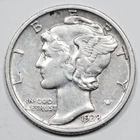 1938 D Mercury Dime XF Details 90% Silver US Numismatic 10C Collectible Coin