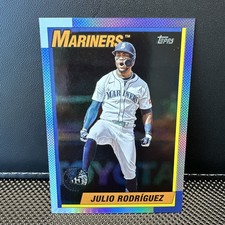 2025 Topps Update Series 1990 Julio Rodriguez #U90-3 Black /10 Seattle Mariners