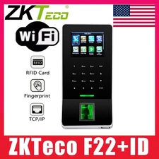 ZKTeco ZK-F22+ID WiFi Biometric Fingerprint Door Access Time Attendance 2.4-inch