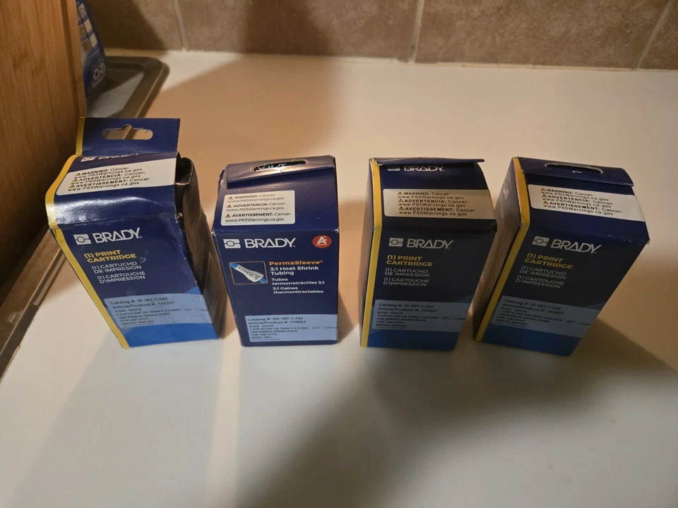 Brady Print Cartridge M-187-1-342 White Cartridge Four In Total. - Image 4 of 4