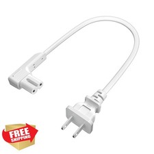 Sonos One SL Play:1 Angled Power Cord 90 Degree White Cable