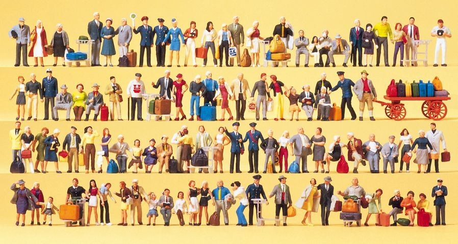 Railway Figures (100) Painted Preiser 13000