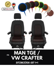 Sitzbezüge für MAN TGE & VW CRAFTER ab 2017 Komplett-SET 1+1 Fahrer & Beifahrer