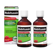 Robitussin Adult Maximum Strength Cough Plus Chest 8 Fl Oz Pack of 2 , Green