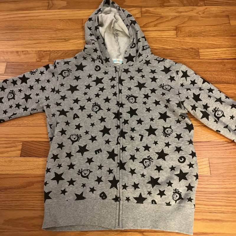 Angel Blue Kids Large Devil Star Zip Up Gray And Black