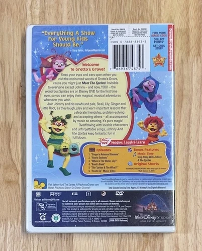 Johnny and Sprites Meet the Sprites There's Magic in Music DVD Disney New SEALED - Imagen 2 de 3