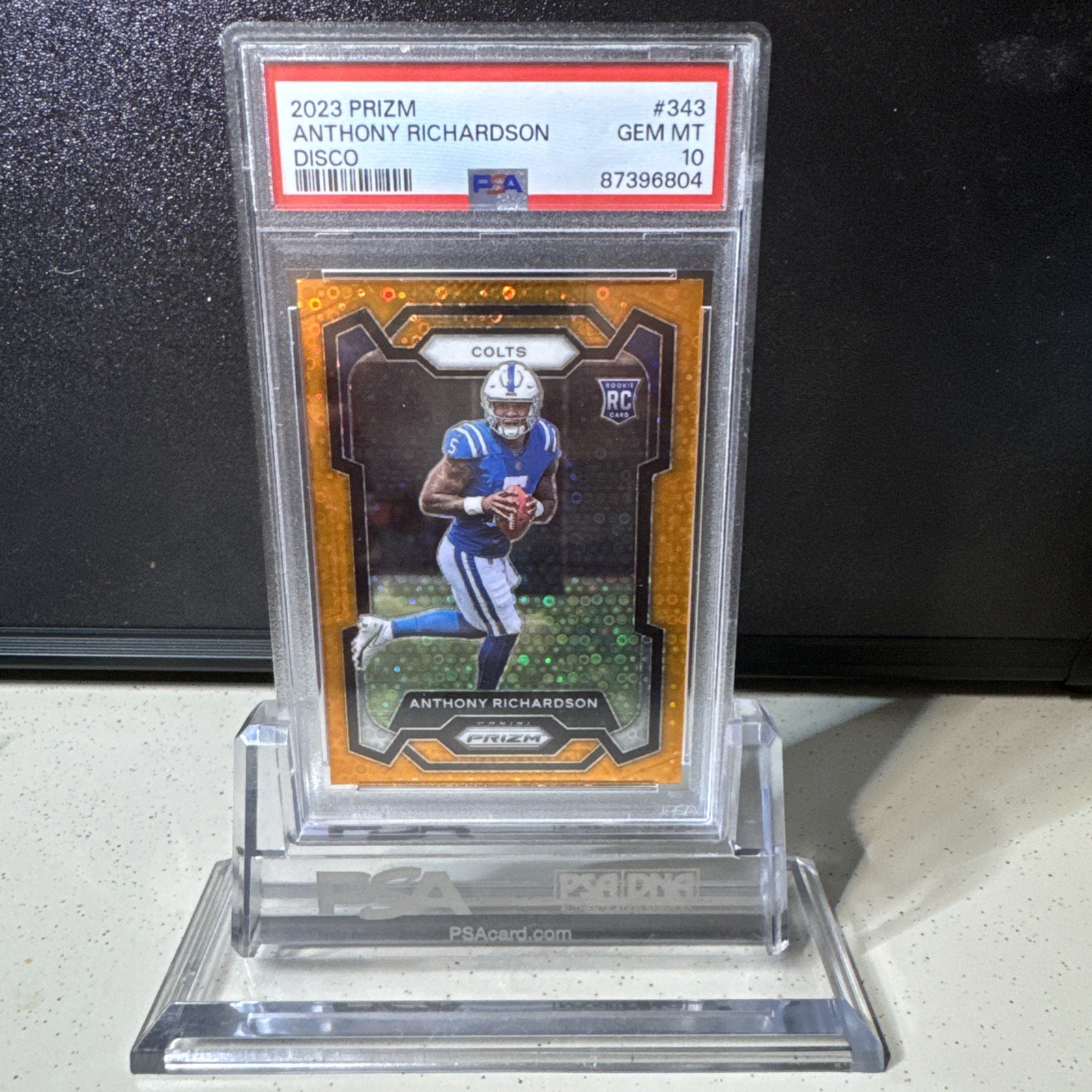 2023 PRIZM ANTHONY RICHARDSON DISCO #343 PSA 10