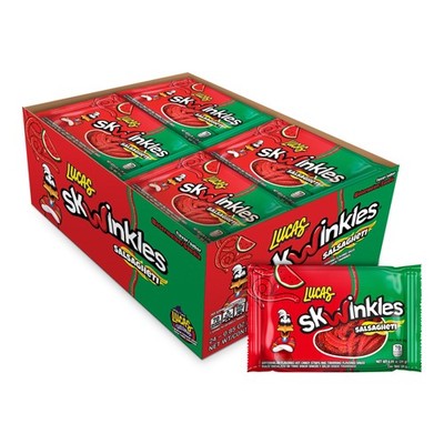 Lucas Skwinkles 0.84 Ounce Pack Of 12 Red Mexican Candy Perfect