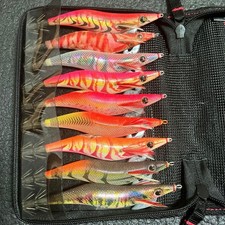 Yozuri Aori Q 3.5 Eging Squid Jig & Sephia Double-sided Eging Case