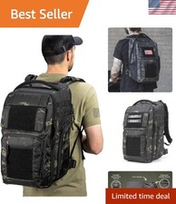 Multicam Tactical Diaper Backpack with Built-In Wipes Stroller Straps for Dads