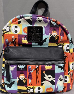 Bioworld NBC The Nightmare Before Christmas Mini Backpack Purse Patchwork