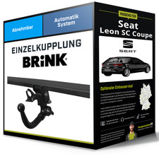 Abnehmbare Anhängerkupplung für SEAT Leon SC Coupe 14- Typ 5F5 Brink NEU