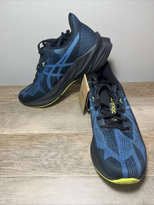 #ad ASICS Men#x27;s Dynablast 5 Running Shoes Size 9.5 Black Winter Sea 1011B983 002 $69.99