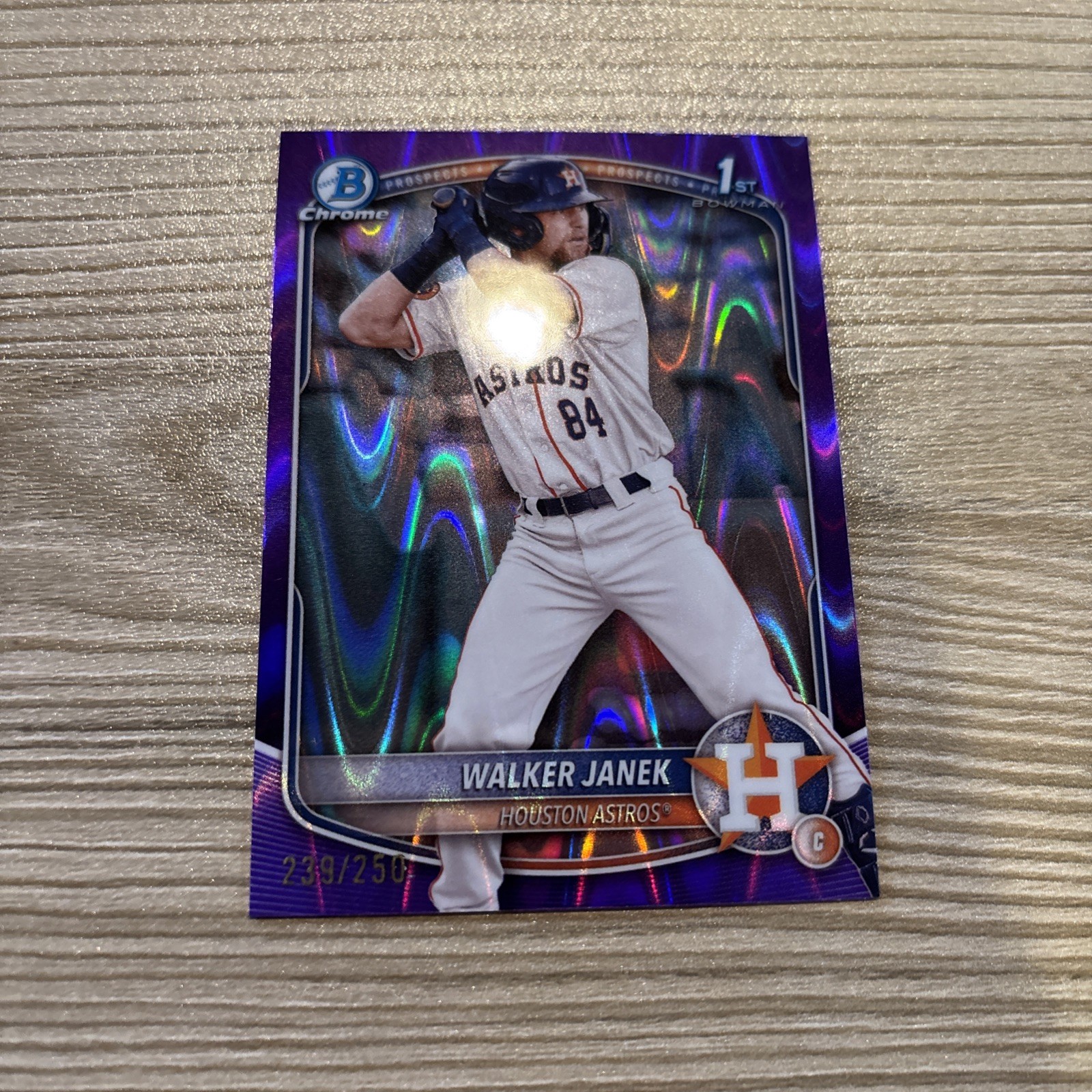 2025 Bowman Chrome Walker Janek BCP-15 Purple Raywave /250