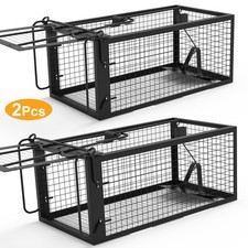 Metal Mouse Trap Rat Trap Rodent Trap Humane Live Catch Cage Auto-locked Door