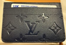 Portafoglio Louis Vuitton blu navy monogramma eclissi porta carte immacolato