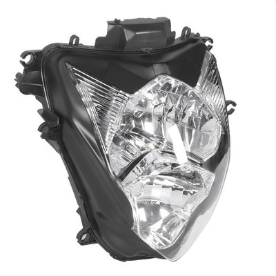 Qiilu Motorcycle Headlight Assembly Housing Transparent Lens Fit for Suzuki GSXR