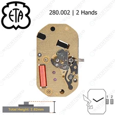 Genuine ETA 280.002 Watch Movement Swiss 2 Hands