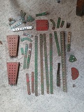 Vintage Meccano Joblot Peices Various Sizes Shapes Colours
