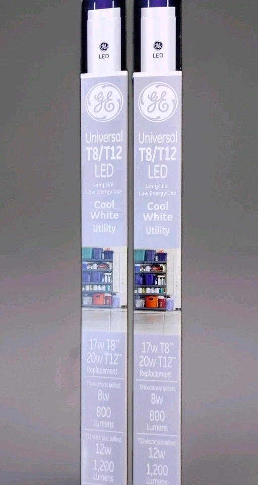 Qty of (2) 24" GE LED Universal Replaces Fluorescent T8/T12 Cool White 4000K - Image 2 of 3