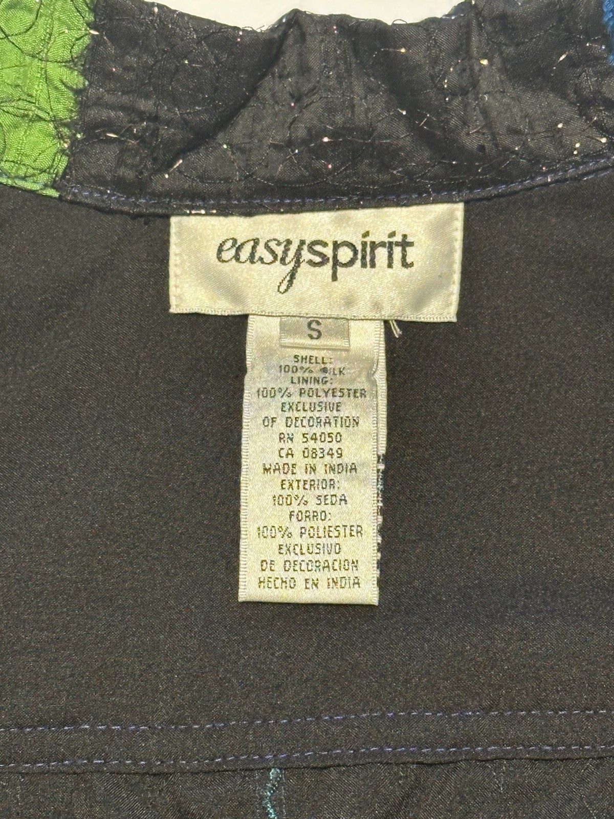 Vintage Easy Spirits Patchwork Metallic Jacket 10… - image 9