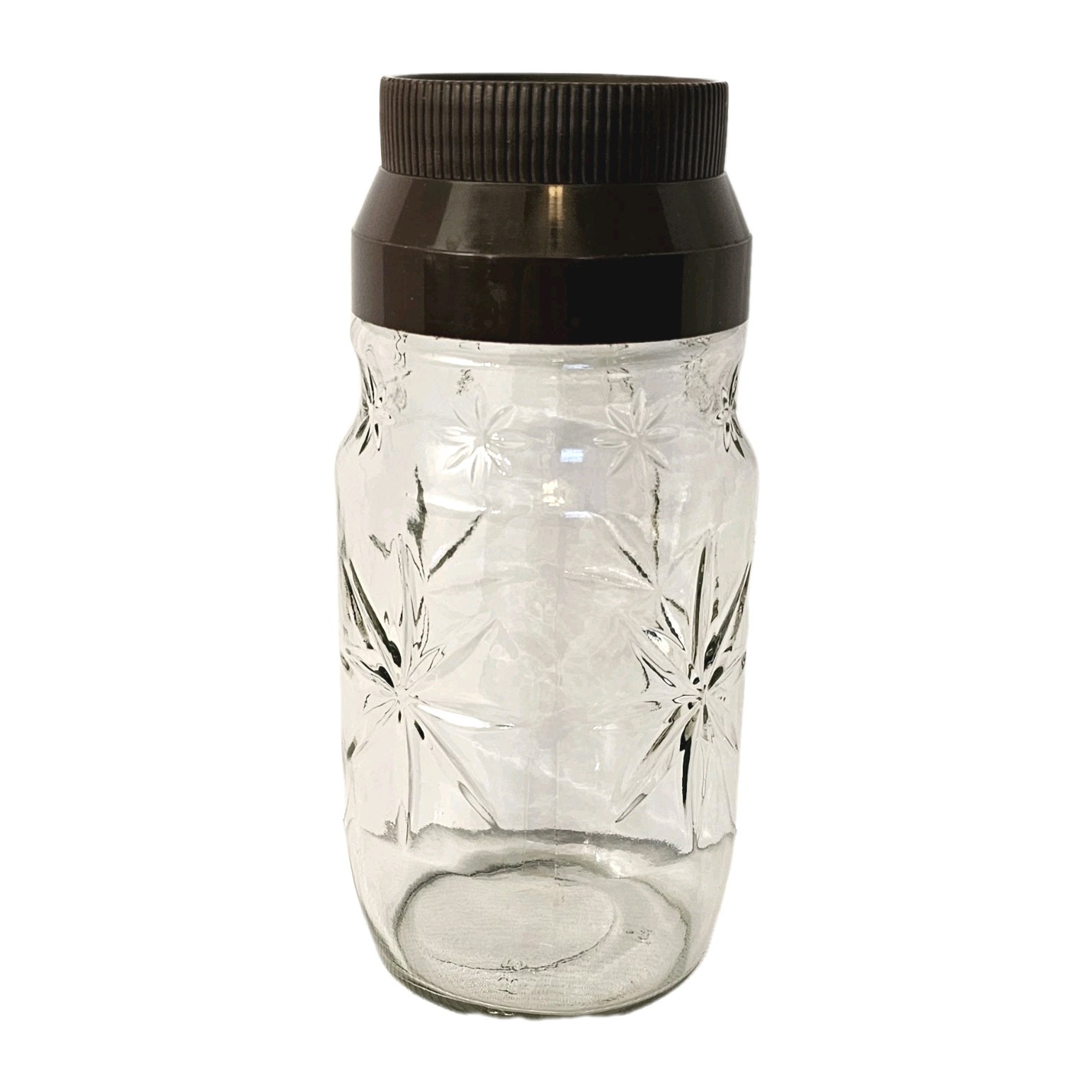 Anchor Hocking Starburst Sanka Coffee Glass Jar w/ Lid Coffee Jar Vintage