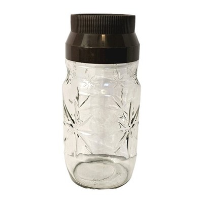 Anchor Hocking Starburst Sanka Coffee Glass Jar w/ Lid Coffee Jar Vintage