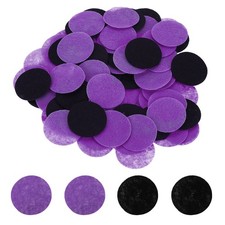 200Pcs 25mm 1" Round Felt Circles Non-Woven Felt Fabric Pads Black/Purple