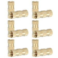 12 Pcs Threaded Heat Set Inserts M8x25x10mm Brass Knurled Insert Tip Nut