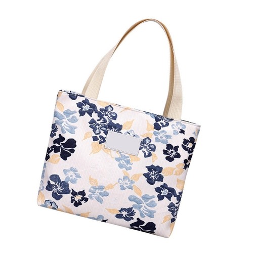 Floral Print Canvas Bag For Women Shopper Bag Roomy Design Top Handle Purse - Picture 11 of 21