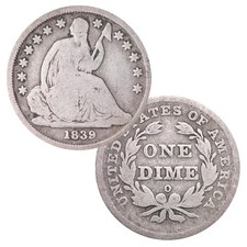 USA Seated Dime Coin Circulated Condition Liberty on Rock w/ Shield Random Date