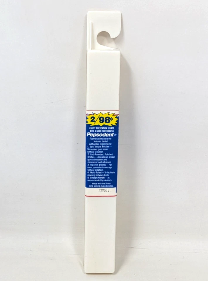 全新 复古 Lever Brothers Co Pepsodent 软尼龙刷毛 黄色牙刷 — 第 2/2 张图片
