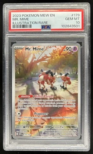 2023 Pokemon SV 151 Mr. Mime Illustration Rare #179/165 PSA 10 GEM MINT