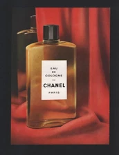 publicité 1943  parfum CHANEL eau de Cologne Dos Gants Perrin Faucon Fauconnier