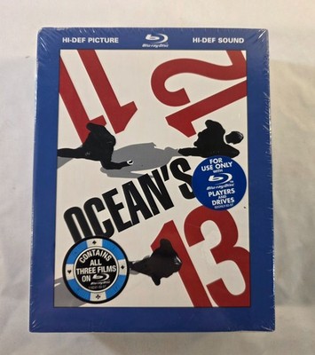 Ocean's Eleven Twelve Thirteen Trilogy Box Set (Blu-Ray, 2007, 3 Discs) - Sealed