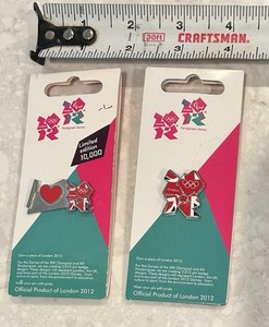 London 2012 Official Olympic Pin Badges Wenlock & Mandeville (2) LE 10,000